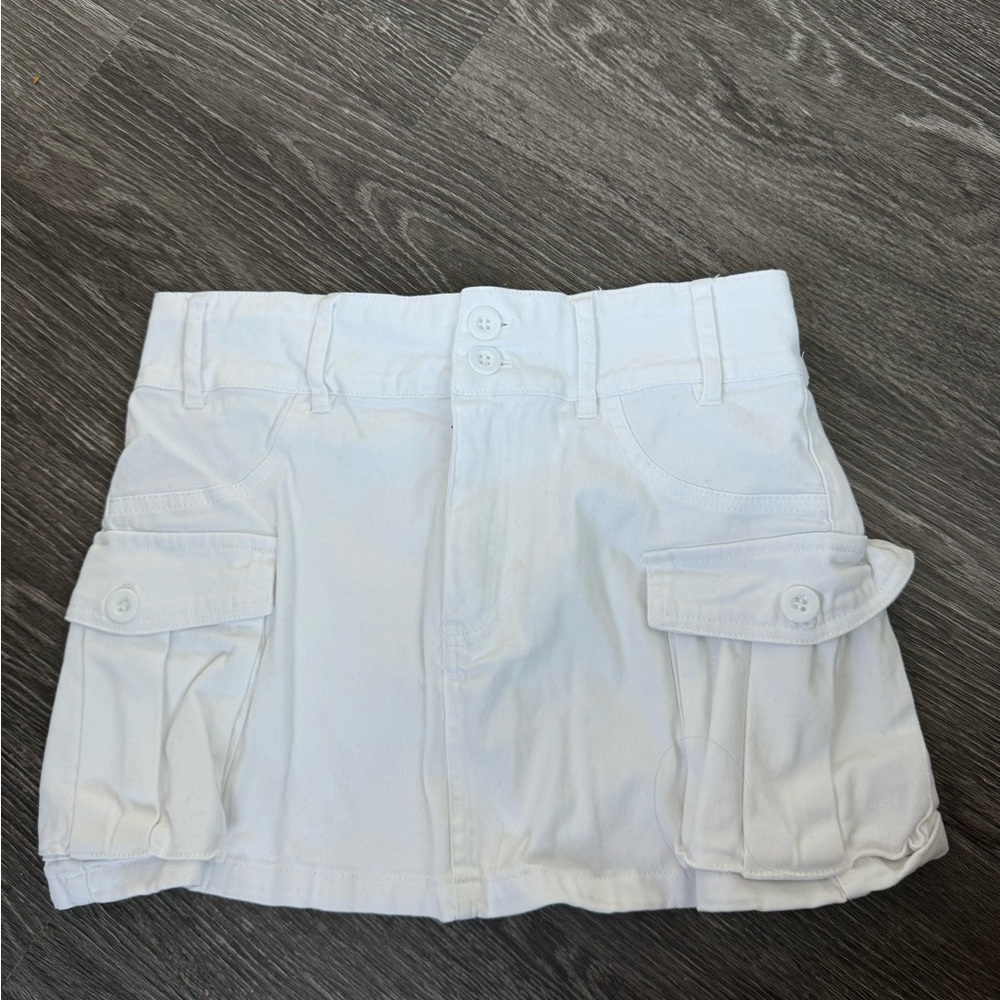 Women's White Cargo Shorts